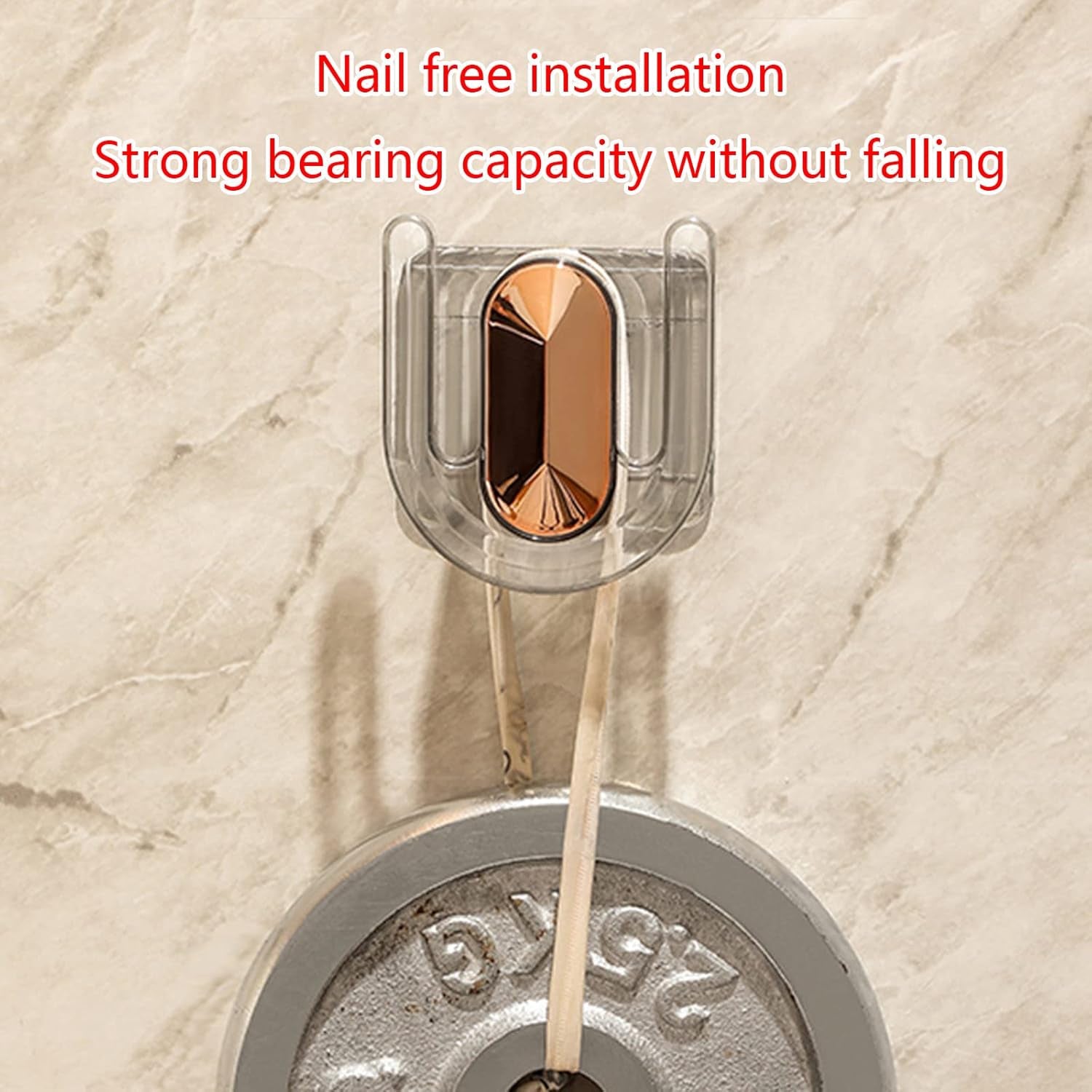 Wall hanger clip design of slipper holder with self-adhesive mounting
