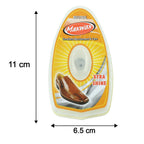 Travel-sized shoe polish sponge for on-the-go shine