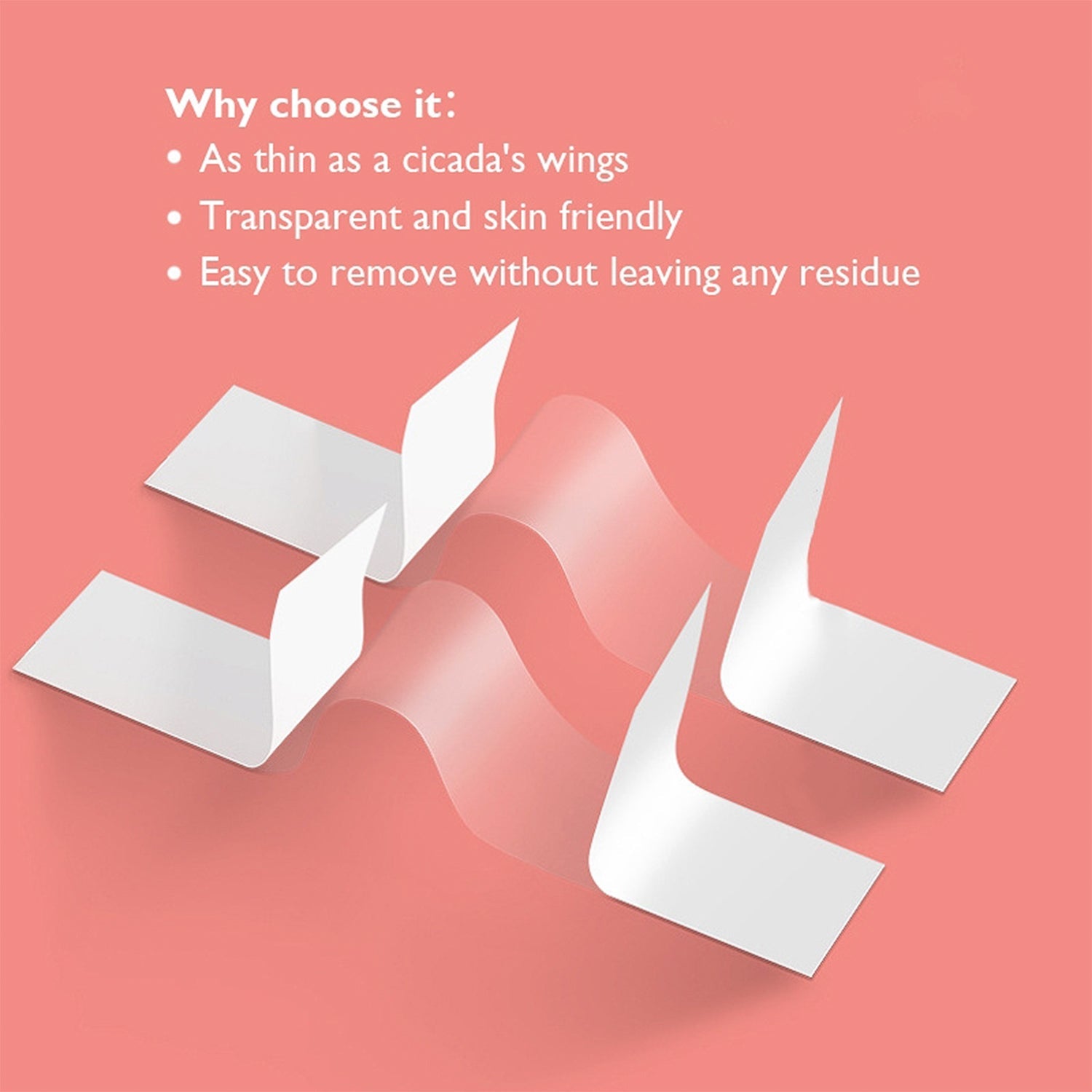 Double-sided body tape strips for clothing support