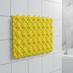 Anti-slip textured massage mat designed for safe bathroom use