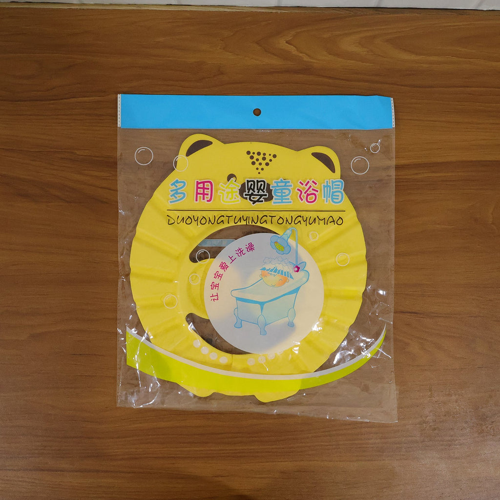 Adjustable baby shower cap for comfortable bath time