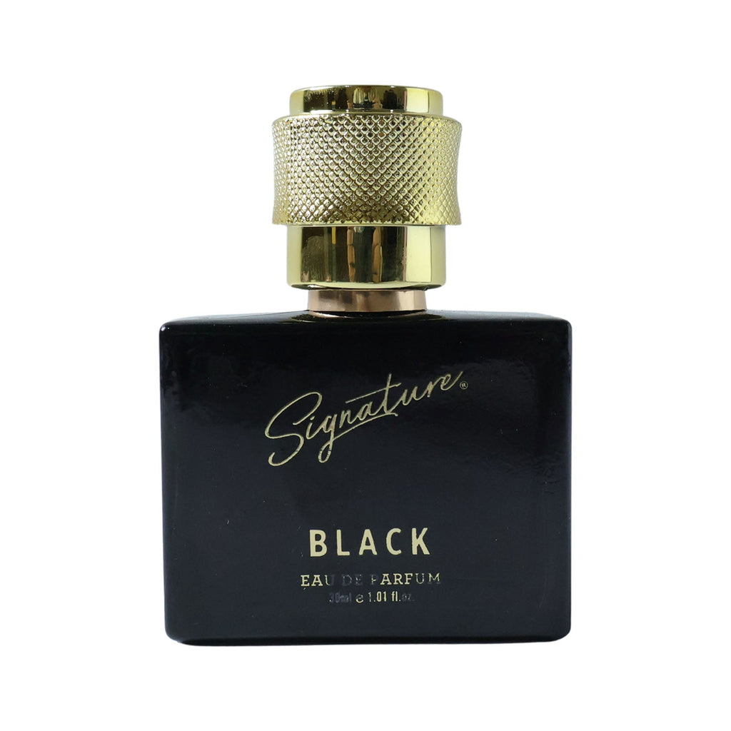 Luxury black fragrance perfume bottle in compact size