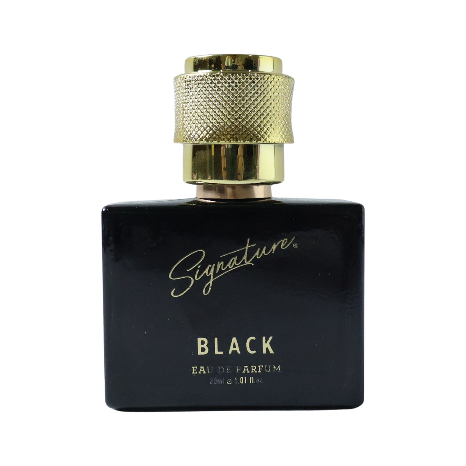 Luxury black fragrance perfume bottle in compact size
