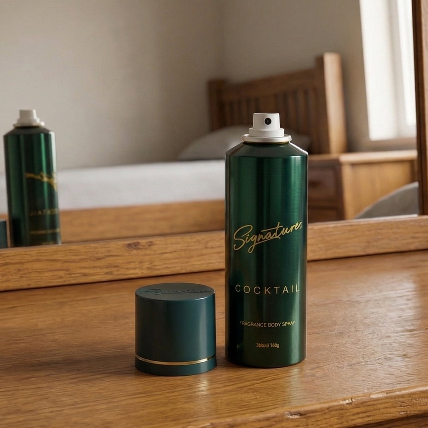 Signature cocktail scent deodorant spray, energizing aroma
