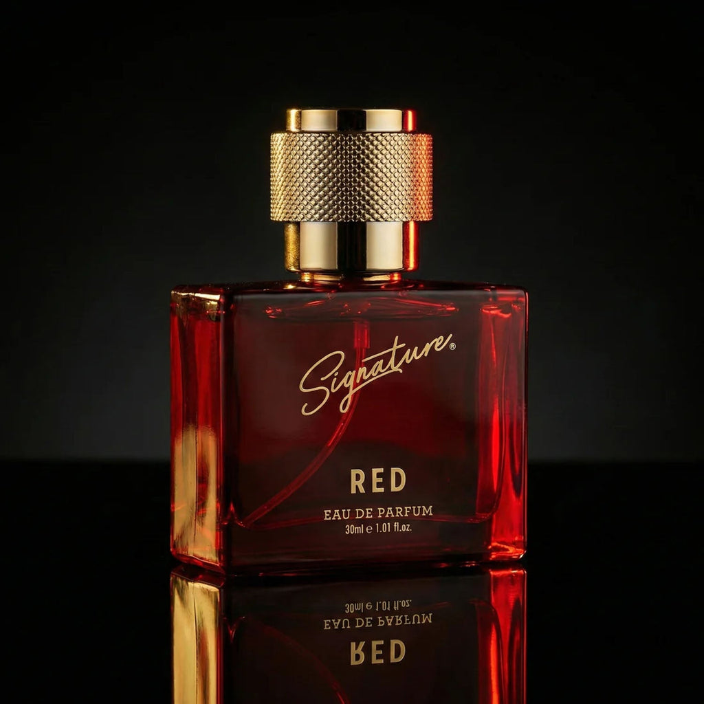 Elegant red perfume bottle suitable for women