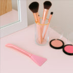 Reusable facial mask applicator spatula made from soft silicone