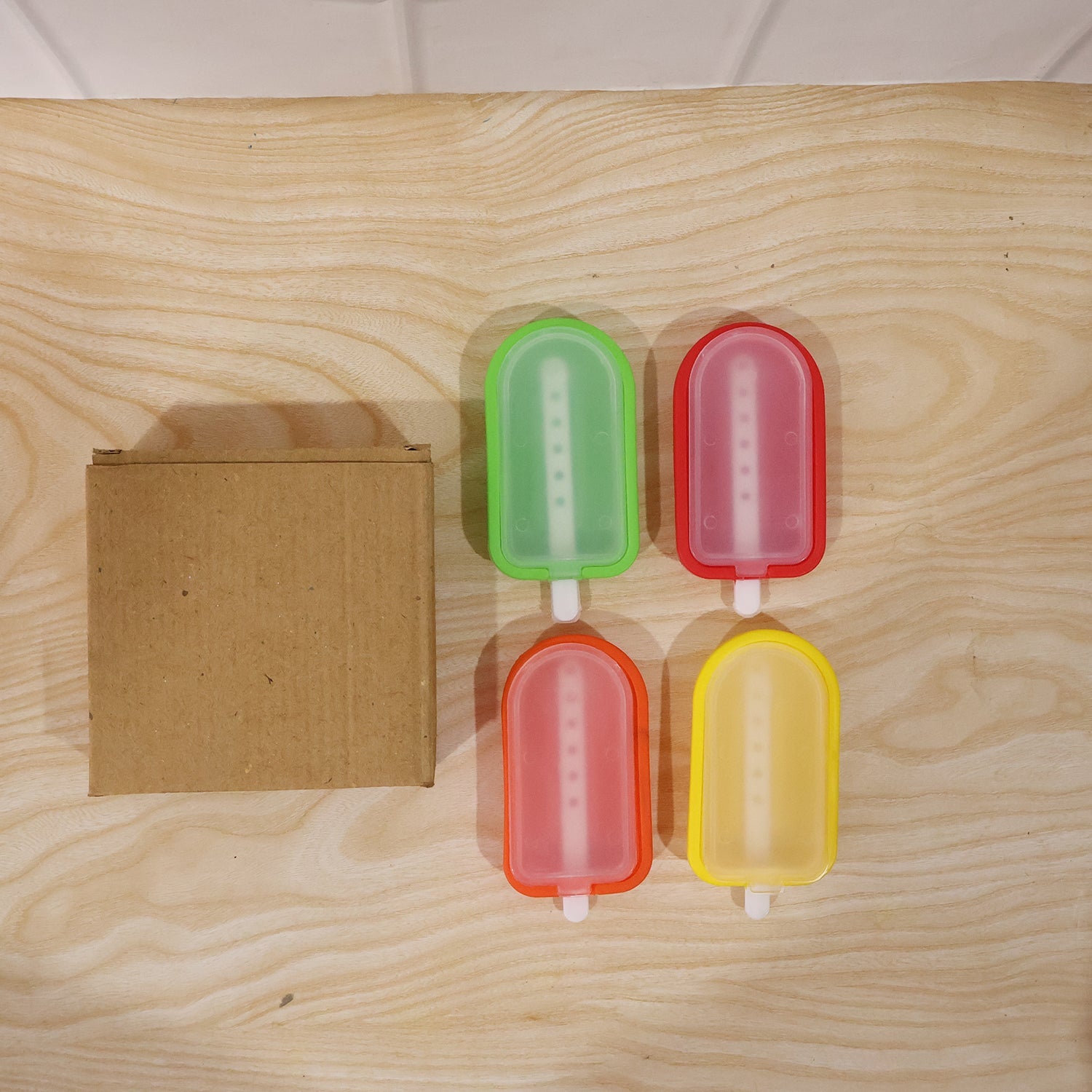 Complete silicone popsicle mold set with built-in sticks for homemade treats
