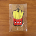 Travel luggage identifier tag with playful fries graphic