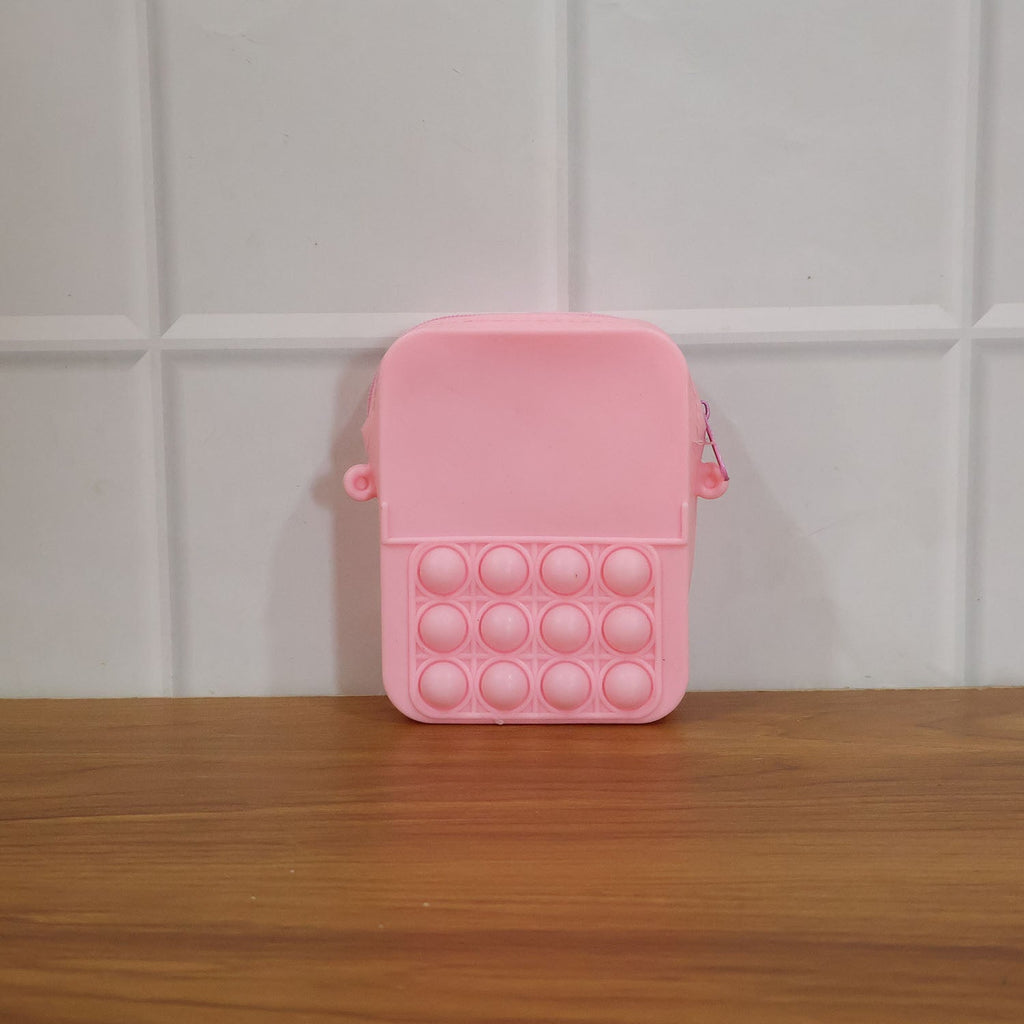 Small pop it handbag crossbody with fun bubble fidget surface