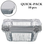 Disposable aluminium container for takeaway meals