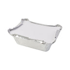 Disposable aluminium foil food boxes with tight crimp seal lids