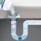 Cleaning powder for kitchen and bathroom drains