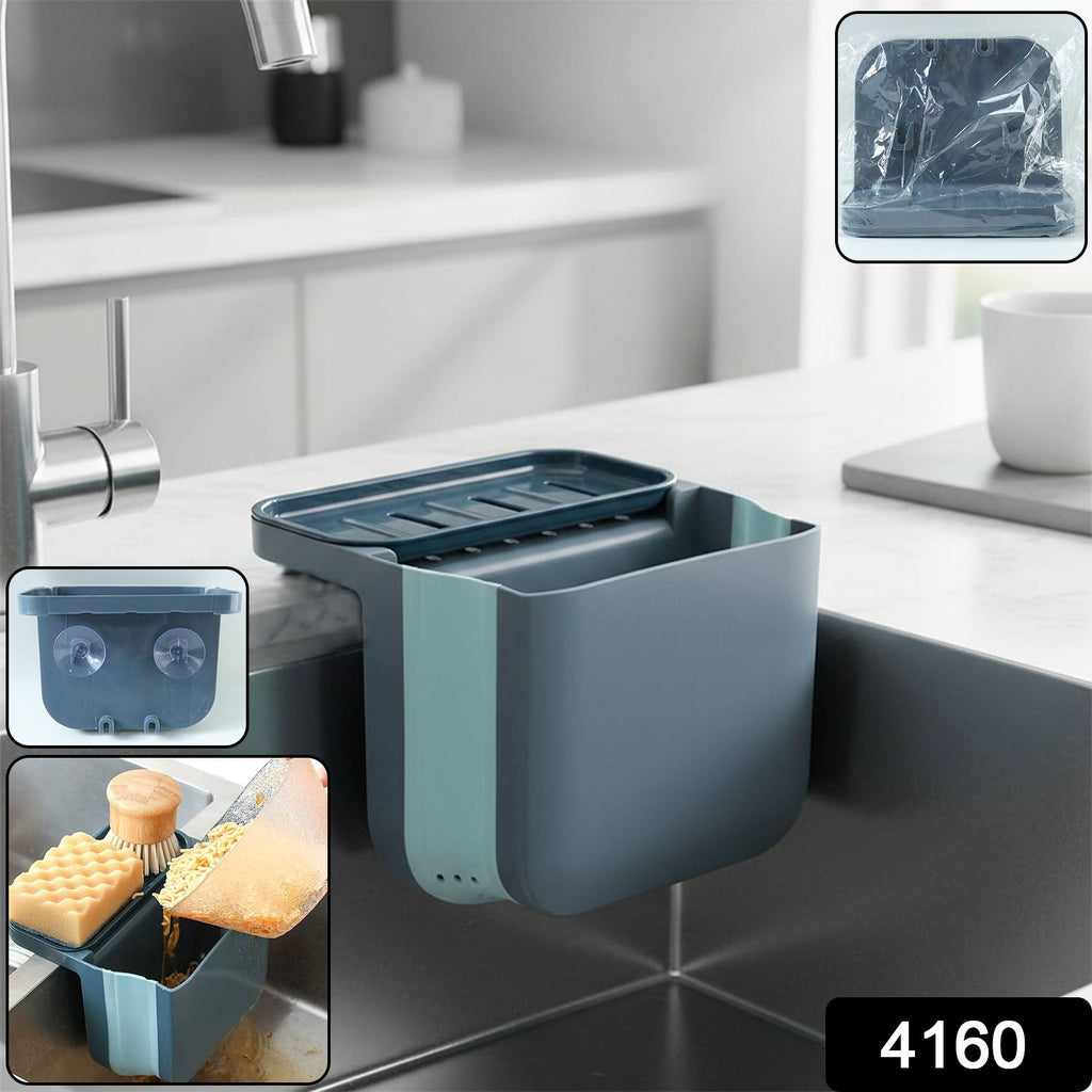 Plastic kitchen sink caddy organizer with drainage holes
