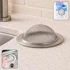 Stainless steel sink strainer designed to prevent kitchen drain clogs