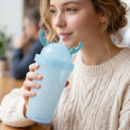 Leak-resistant 500ml plastic tumbler for travel use