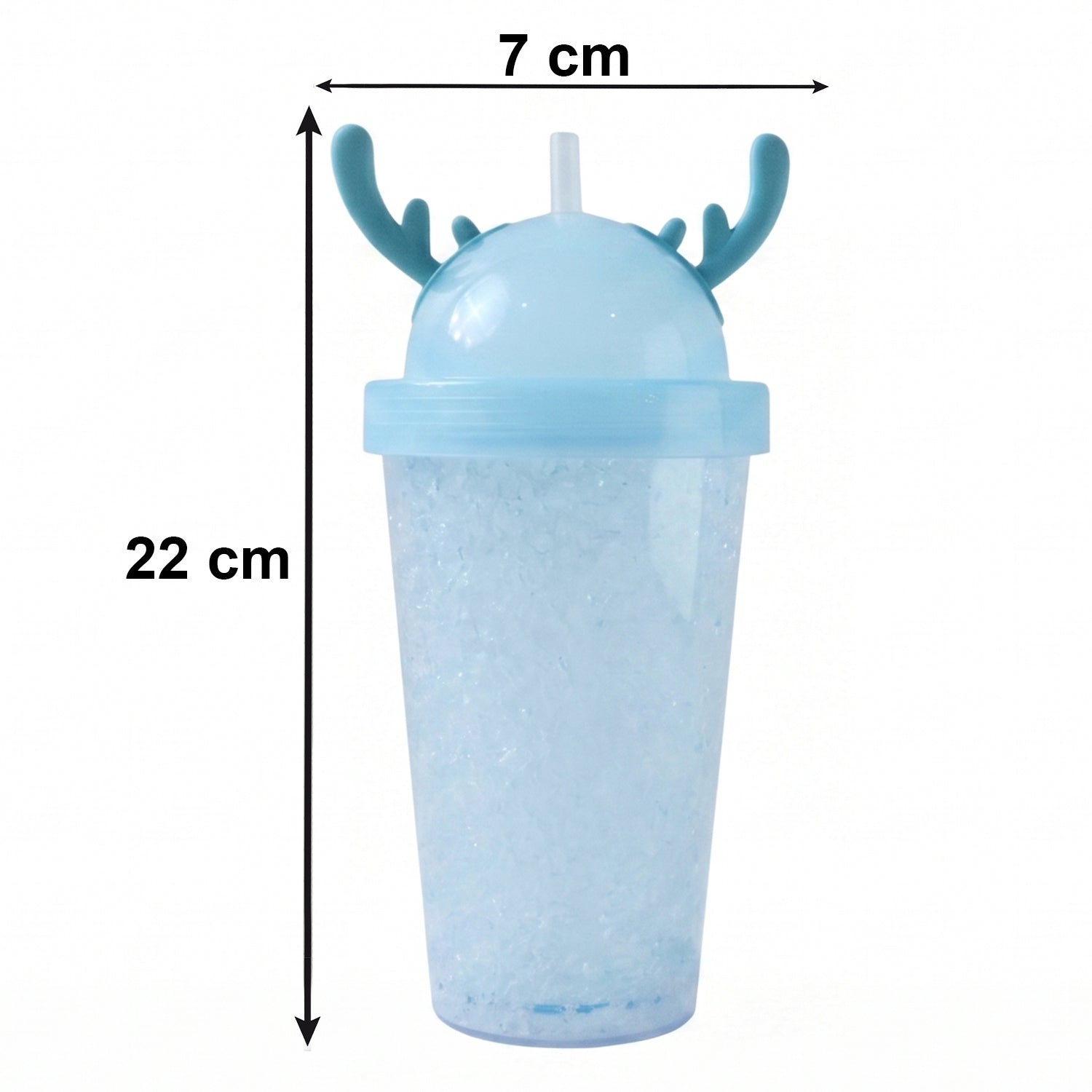 Aesthetic jelly cup with straw, perfect for on-the-go