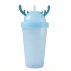 Reusable plastic tumbler with fun jelly design and handle