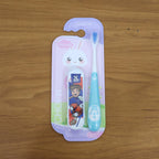 Playful kids toothbrush set with cartoon design to encourage brushing