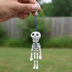 Skeleton keychain hanging accessory with clip hook
