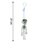 Size illustration for skeleton doll keychain accessory
