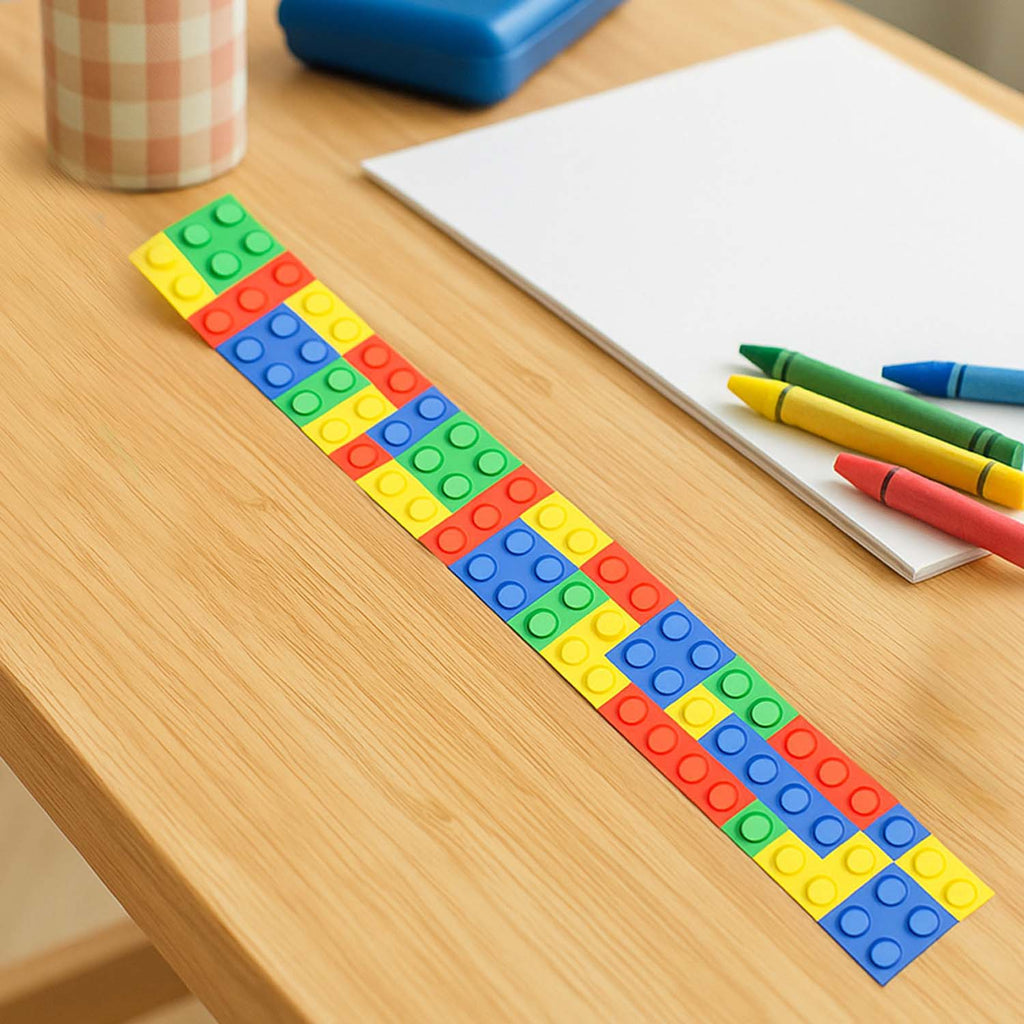 Side view of multicolor colorful snap slap bracelet toy