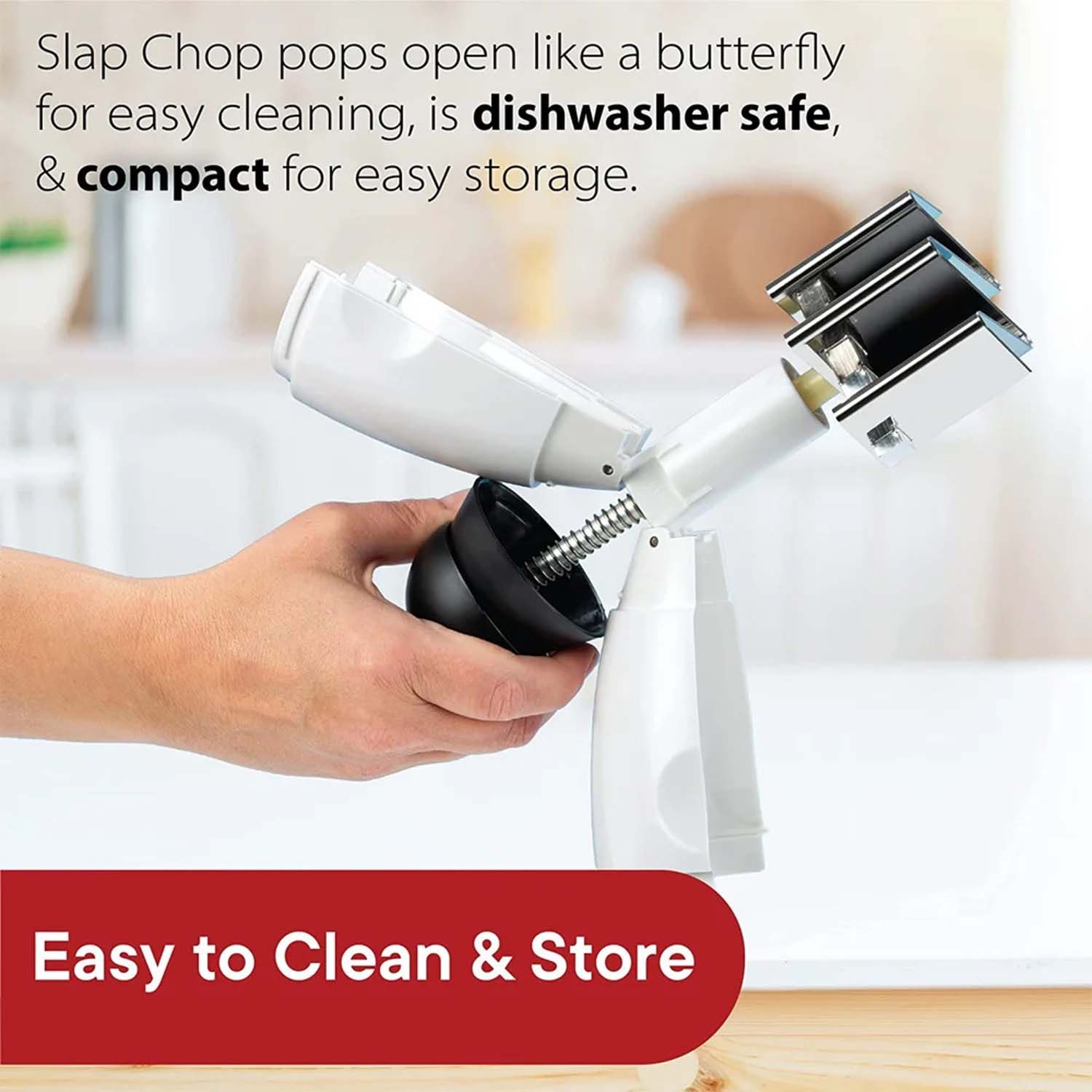 Durable hand press chopper for nuts and herbs