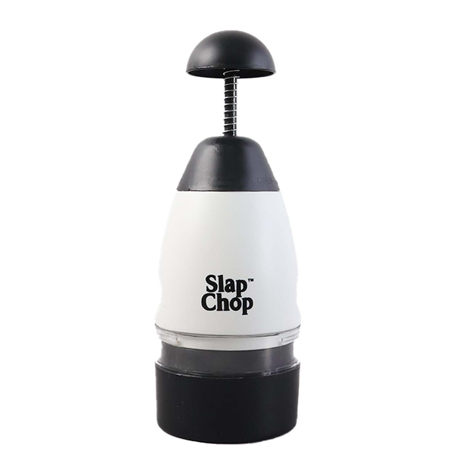 Garlic chopper featuring sharp manual blades