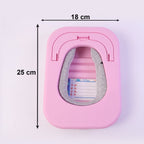 Close-up of soft fabric and foam material used in foldable neck support pillow