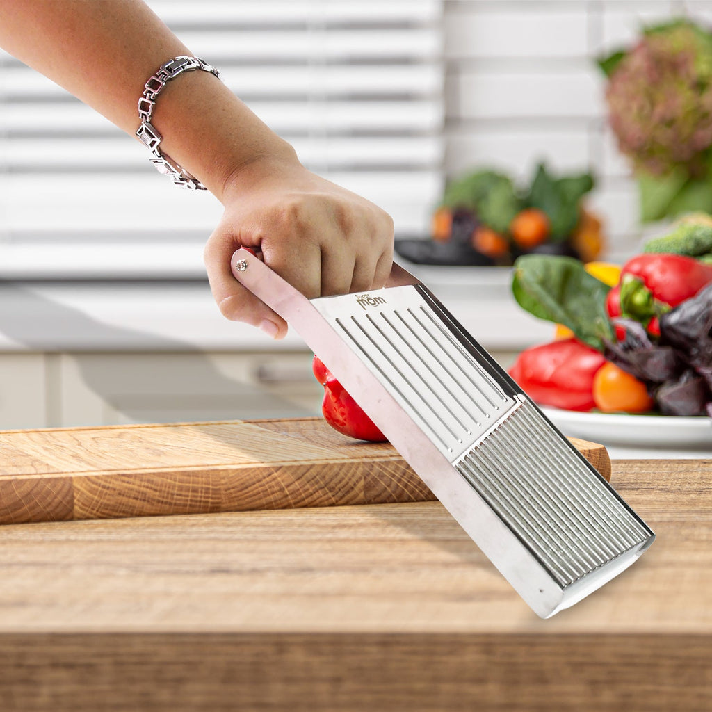 Close-up of vegetable & fruit slicer blade made of stainless steel