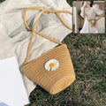 Eco-friendly floral jute crossbody sling bag for women