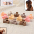 Mini hair claw clips set in assorted neutral colors