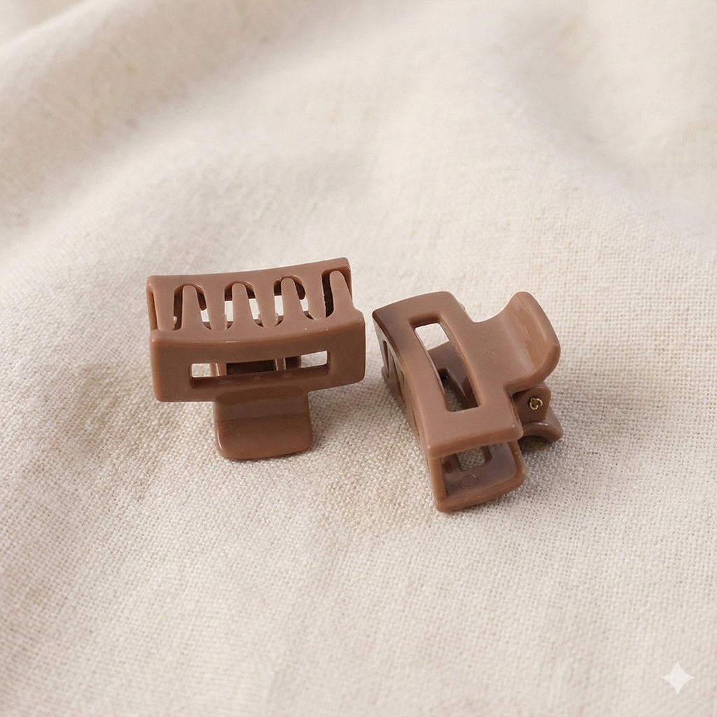 Mini hair grip clips set showcasing durable plastic material