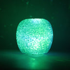 LED lamp with colour-changing ambient glow enhancing room decor