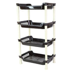 Close-up showing material and design details of the plastic storage rack