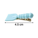 Size reference showing dimensions of mini hair clips