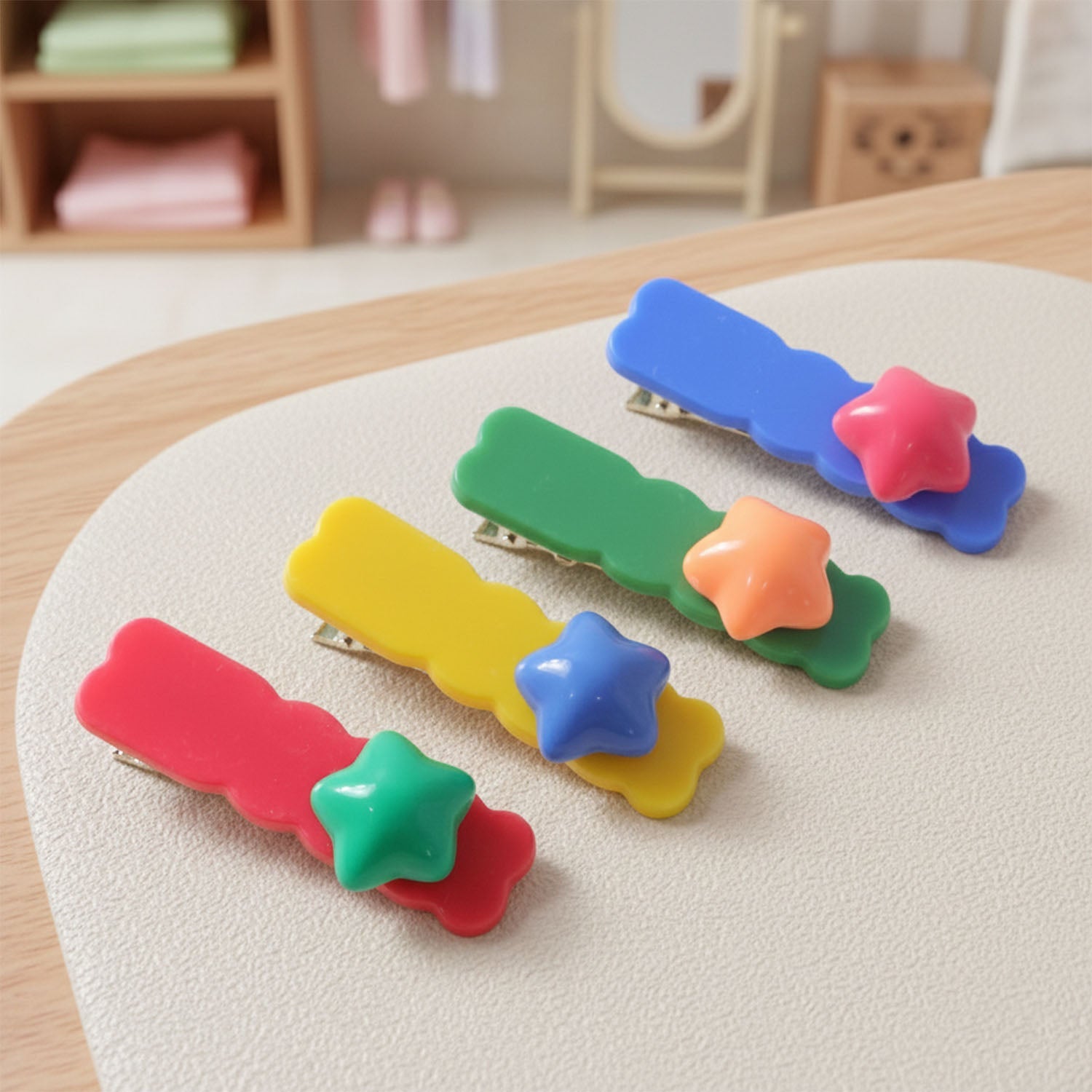 Decorative star hair clip set with secure grip for neat hairstyles