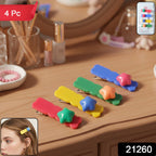 Single star design hair clip showcasing decorative colorful hair accessory