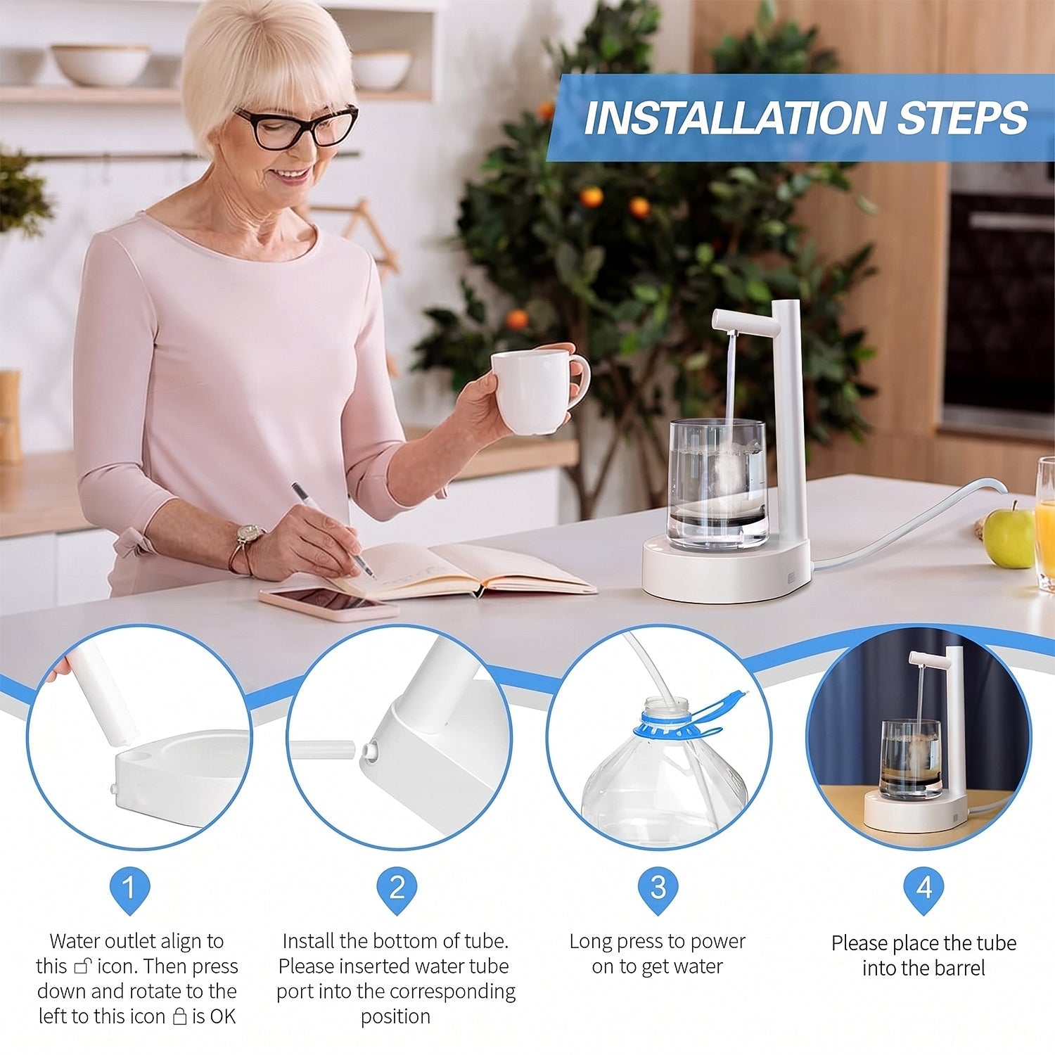 Unboxing the ChillPour automatic water dispenser, showing all included components and packaging.