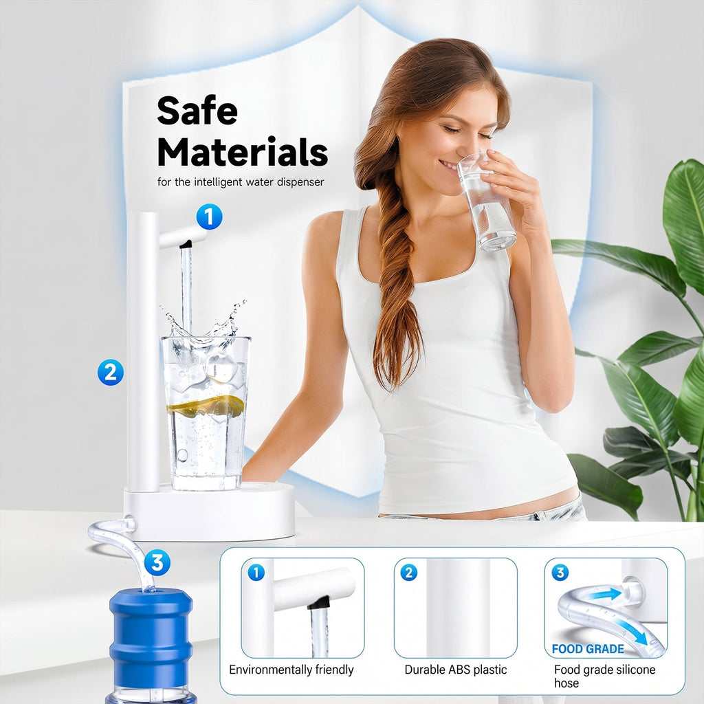 Indicator light showing the USB rechargeable status of the portable water dispenser.