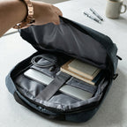 Laptop carrying backpack with secure design for travel and daily use