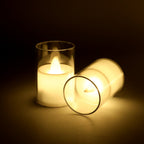 Decorative LED tealight candles with warm flickering effect