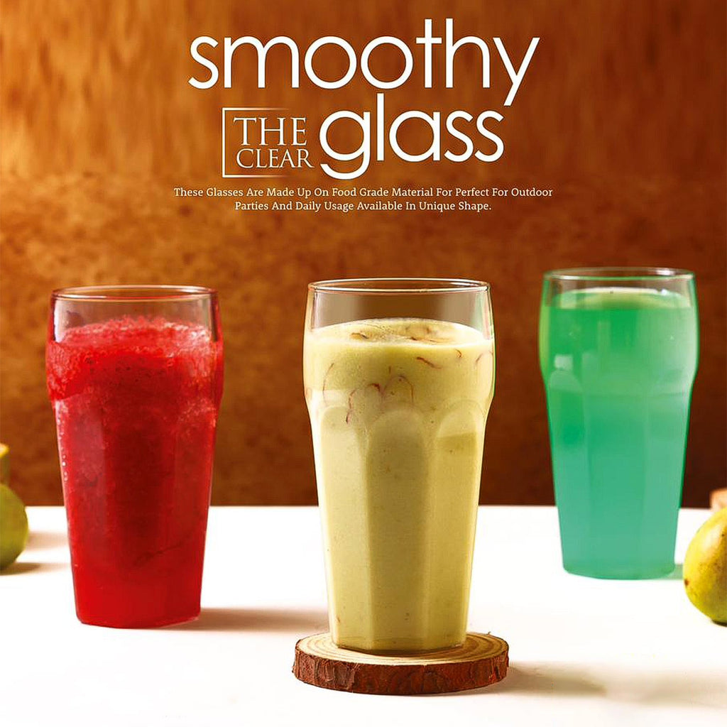 Elegant crystal clear smoothy glass tumbler from the 6-piece set