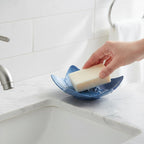 Soap holder drain tray set for bathroom and kitchen use