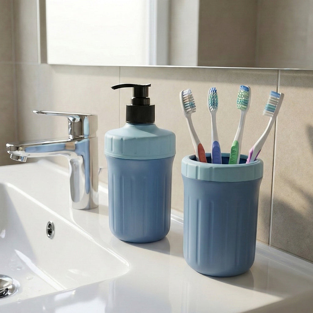 Wall mount soap dispenser option as part of multipurpose set
