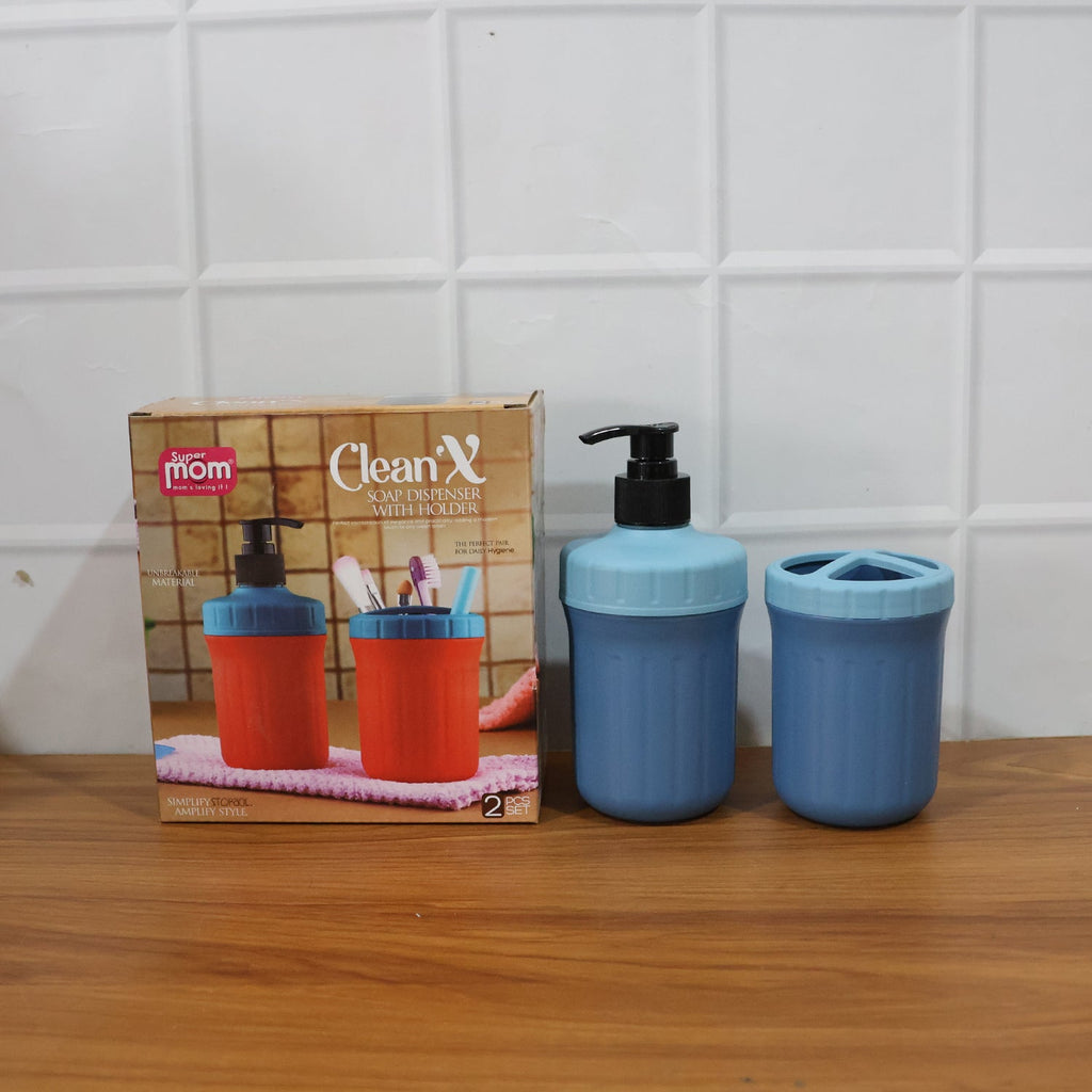 Wall mount soap dispenser setup shown in functional home environment
