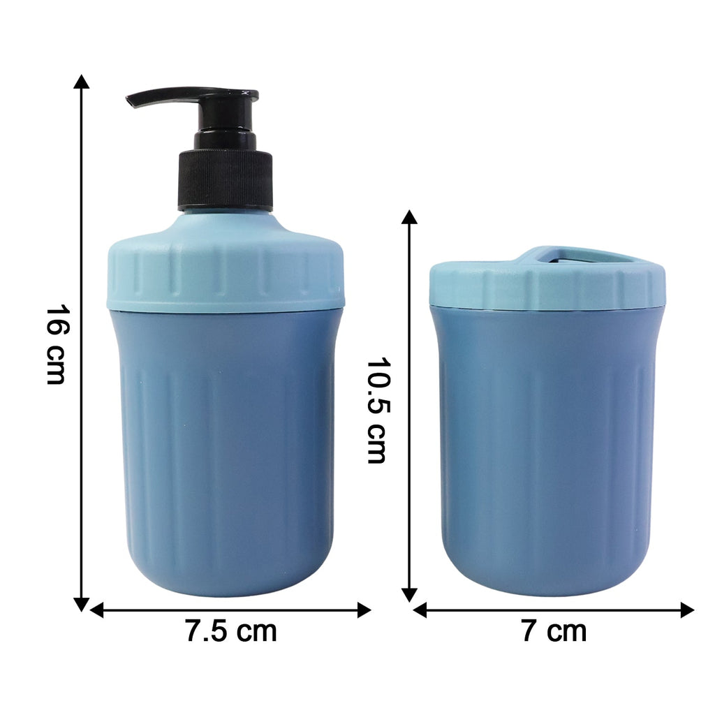 Home utility soap dispenser set designed for easy countertop placement