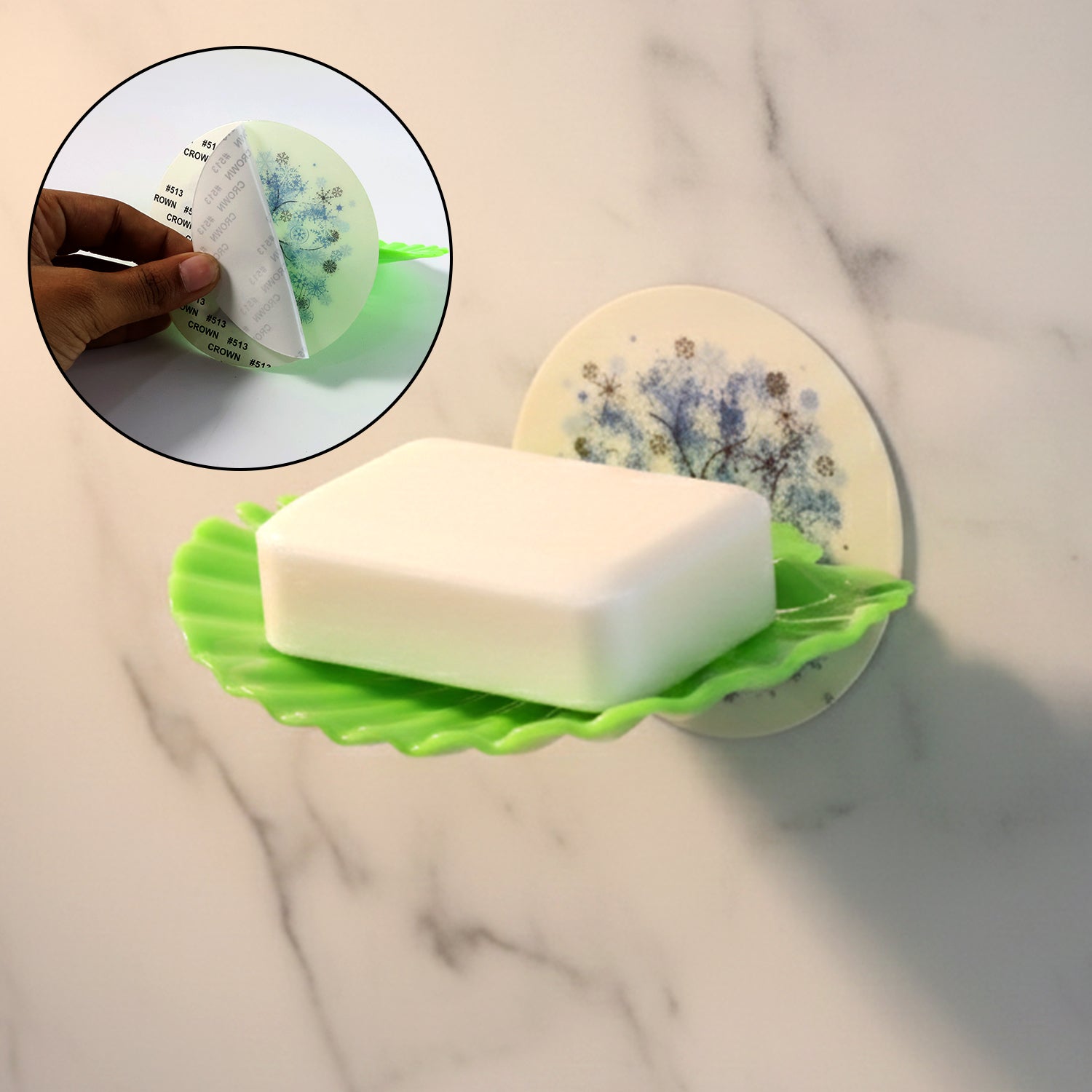Durable plastic soap holder with anti-slip surface on wall