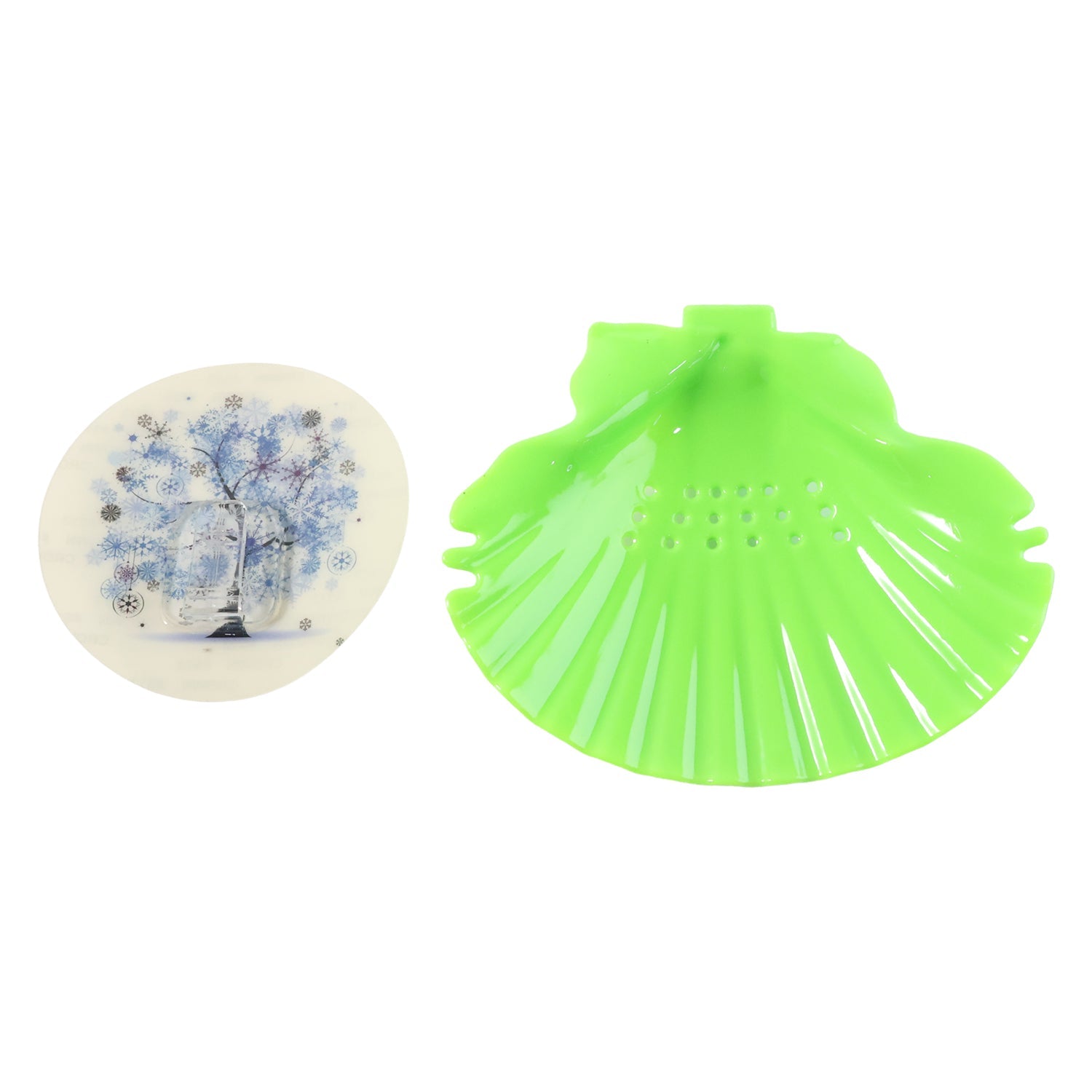 Wall-mounted soap dish for kitchen or bathroom with water drainage