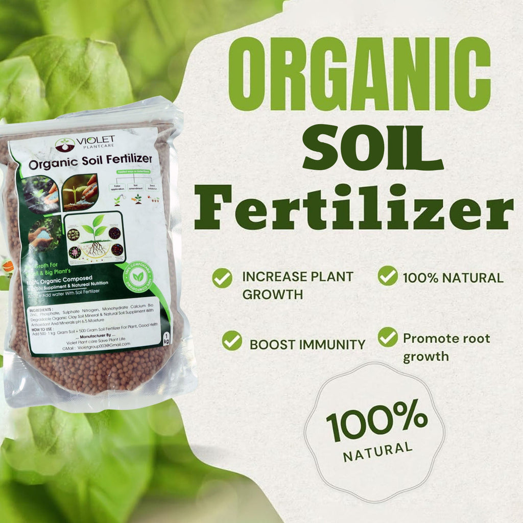 Natural organic fertilizer granules supporting healthy plant roots