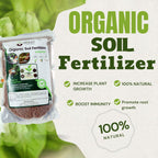 Natural organic fertilizer granules supporting healthy plant roots